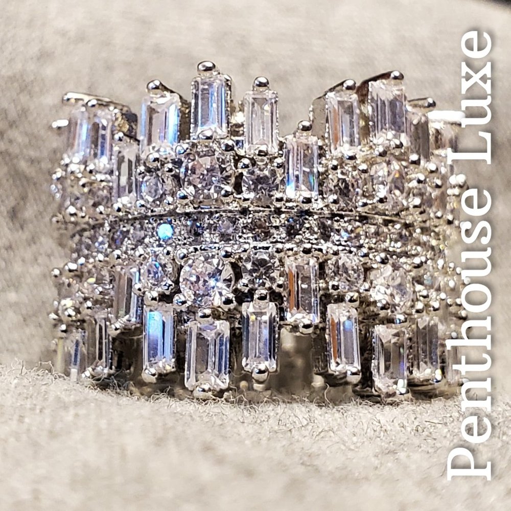 White Sapphire 925 Sterling Silver Fairy Ring